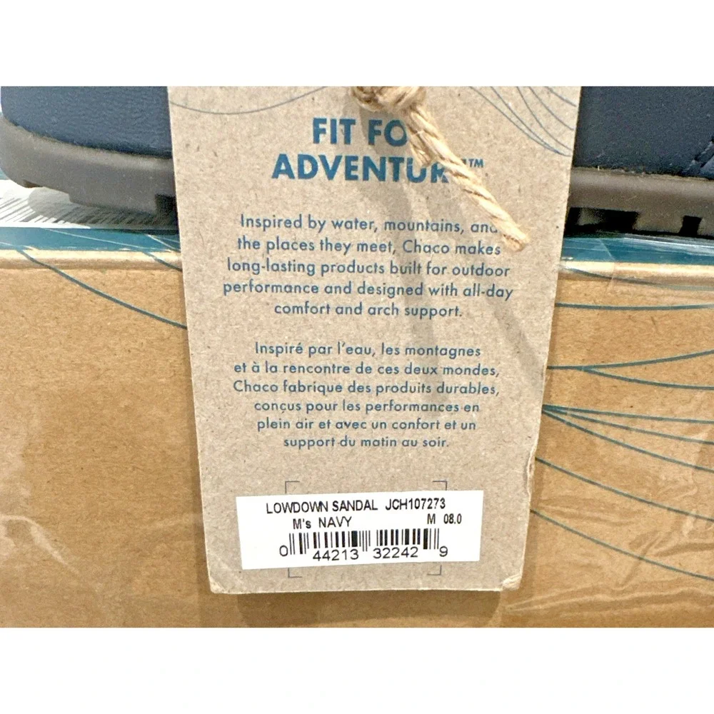 Chaco Men Size 8/ EU 41 Lowdown Strappy Sandal Navy Outdoor